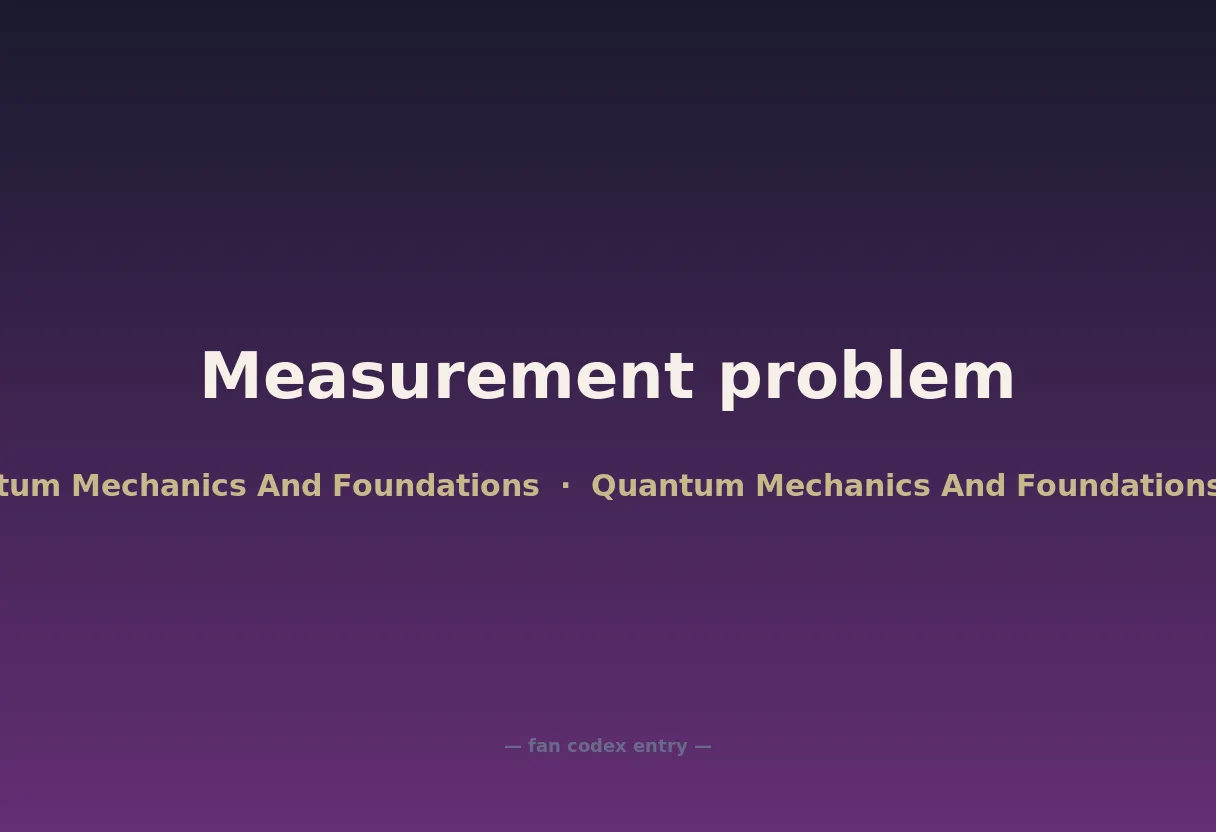 Measurement problem