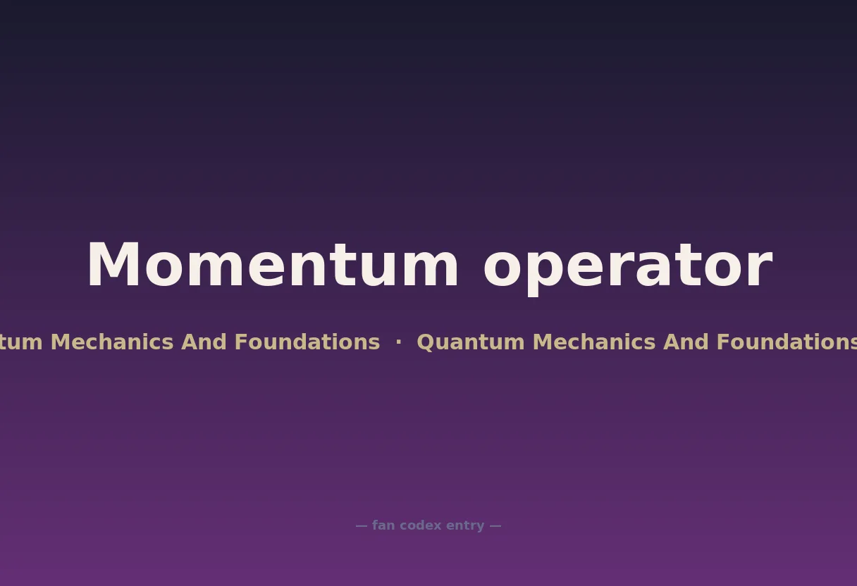 Momentum operator